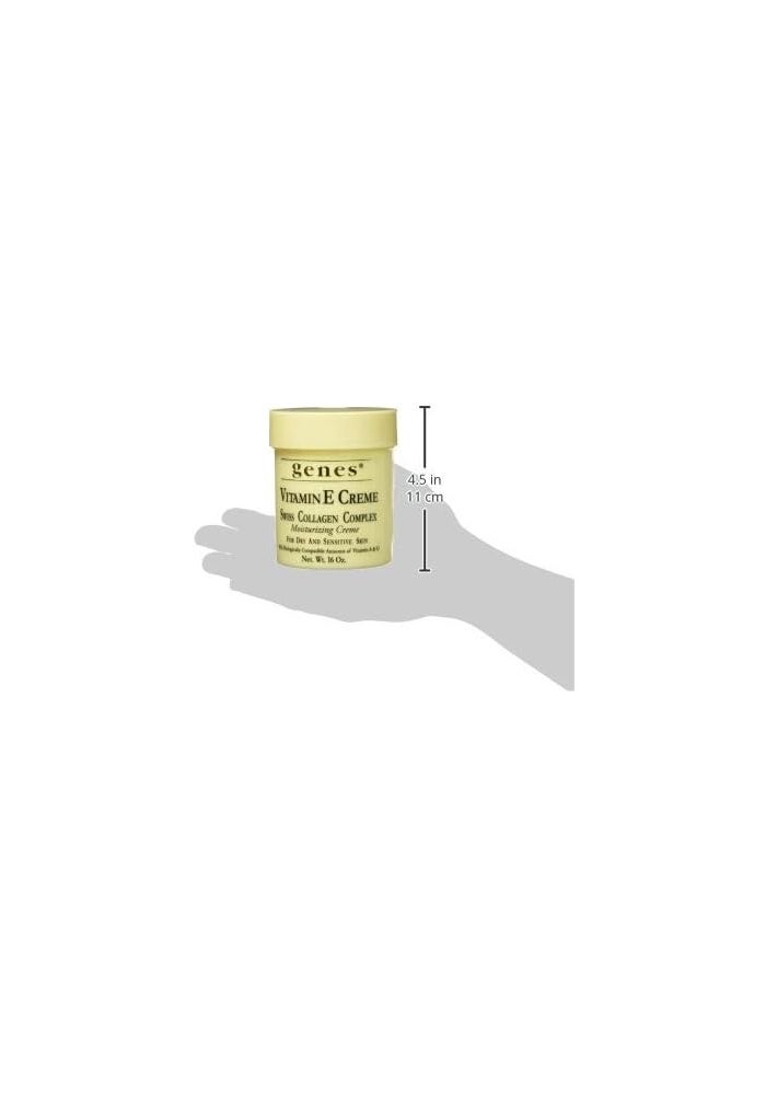 Genes Vitamin E Creme with Swiss Collagen Complex - Moisturizing Cream for Dry and Sensitive Skin, 16 oz - Image 4